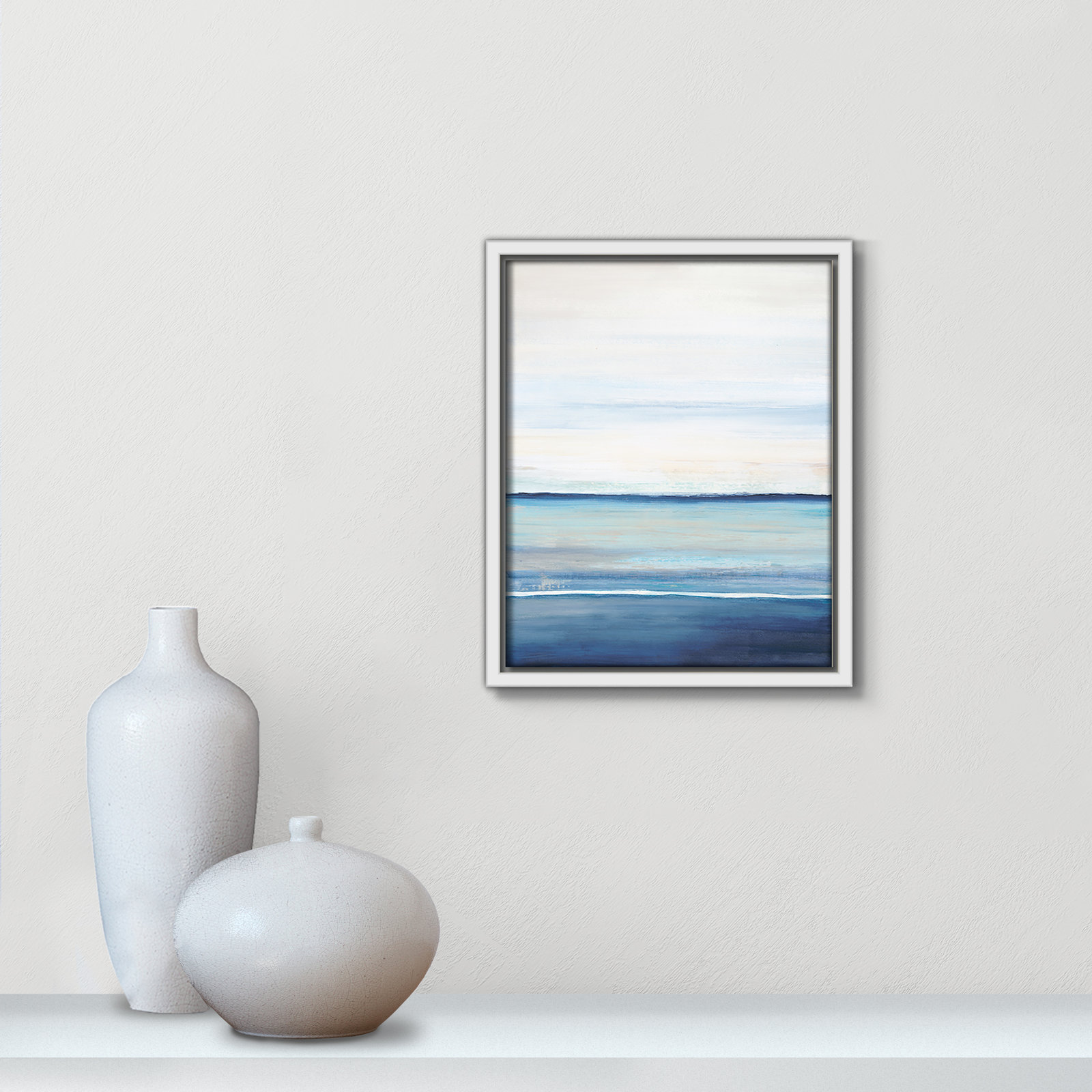 Emmit "Distant Whispers" Print by Filippo Ioco, 11.5" H x 9.5" W x 2" D, White Framed Canvas