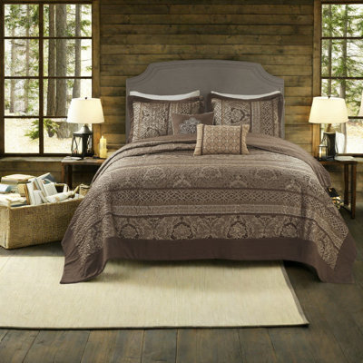 Luxurious King Bedding Sets, Microfiber Jacquard, Reversible Design For Home