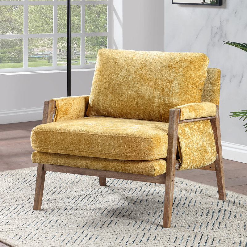 Fauteuil Brayven, Chenille jaune