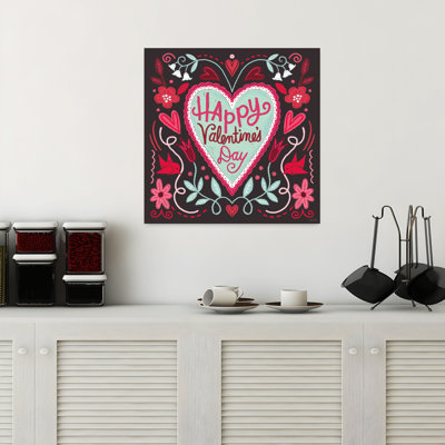 Art contemporain «Sweet Hearts Vi» avec crème Happy Valentines Day