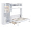 Lit escamotable mural avec canapé, tablettes USB et lumière Murphy-442948870
