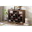 Sleek Design 24 Shoe Cubby Console, Modern Shoe Cabinet With Curved Base, Versatile Sideboard-1161217670