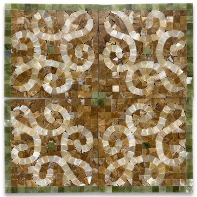 Carreau de mosaïque en marbre 6 po x 18 po