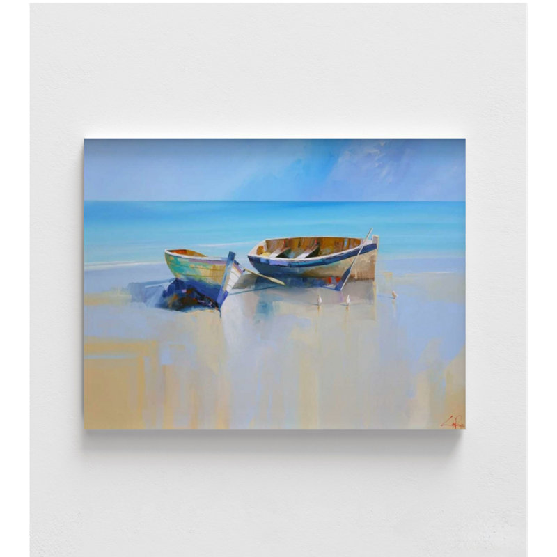 Après-midi goélands par Penny Craig Trewin, décor de bureau côtier, reproduction de peinture de bateaux, œuvre de bord de mer, art de restaurant côtier