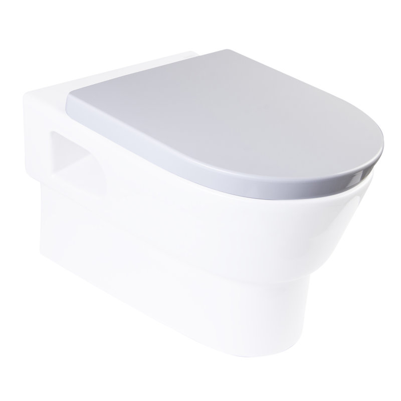 Siège de toilette allongé de remplacement à fermeture douce