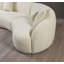 Demarri Ivory Boucle 3-Piece Curved Sectional-598105344
