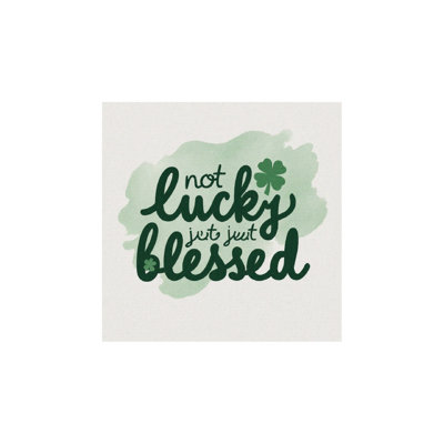 «Blessed Clover», art mural encastré en bois, 16 L x 16 l