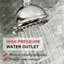 High Pressure Shower Heads 3.6 Inch 3 Settings Rain High Flow Showerhead-1979262111