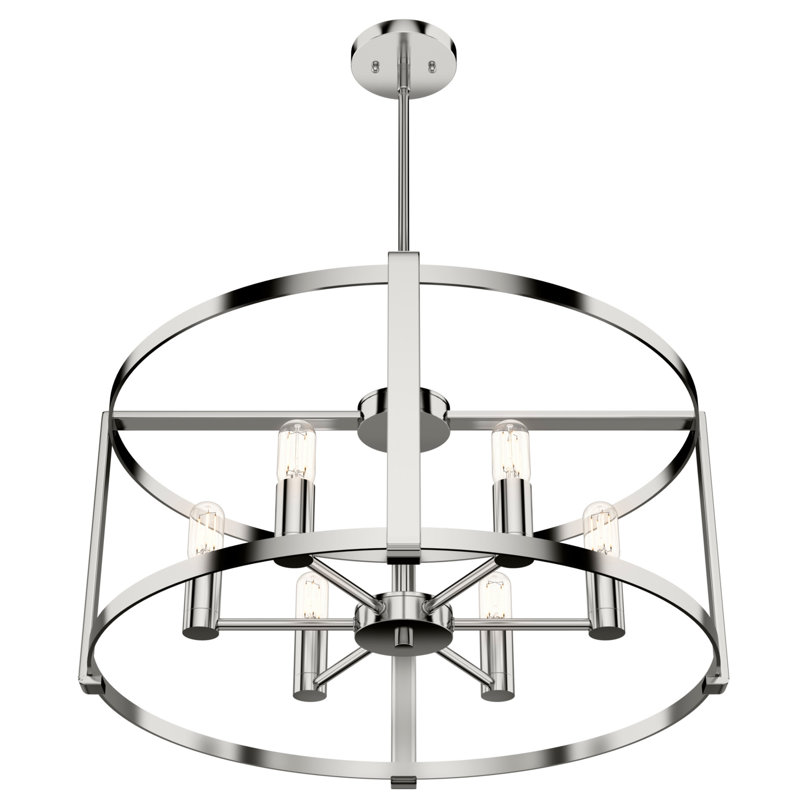 Astwood 4 - Light Lantern Chandelier, Polished Nickel, 18" W x 18" D x 13" H