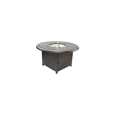Anieya Round Metal Outdoor Dining Table , 52'' in. W 52'' in. D
