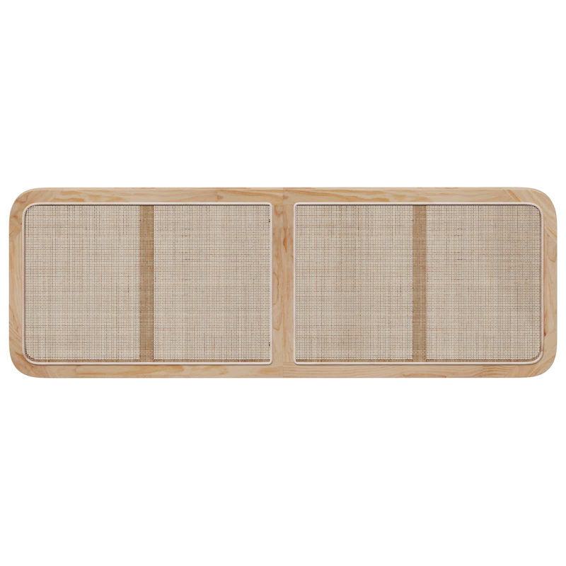 Solid Wood Headboard, Natural, European Kingsize (160 x 200 cm)