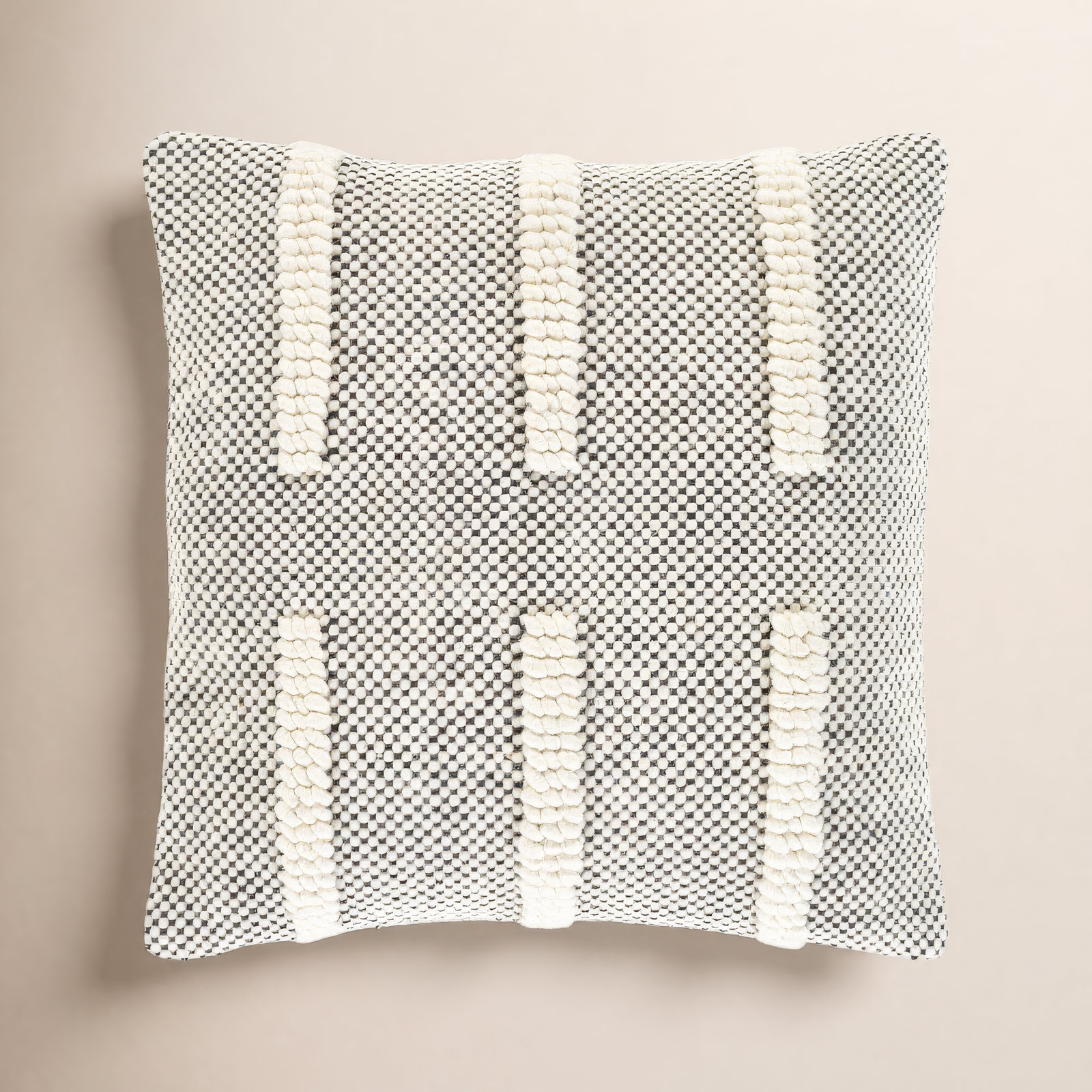 Sefarina Striped Cotton Throw Pillow, 22" H x 22" W, Down