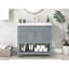 Meuble-lavabo moderne de 36 po avec lavabo simple, panneau de haute qualité, 2 portes, 6 tiroirs et poignée rétro Grace Touch-858459538