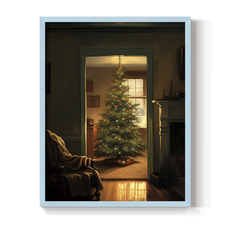 «Christmas Holiday Art» DCIX, reproduction d'art encadrée, Blue, H 21 po x l 17 po
