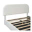 Lit plateforme tapissier double avec système de rangement hydraulique Teddy