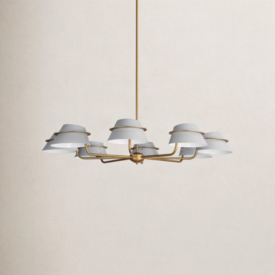 Mirena 8 - Light Steel Dimmable Chandelier