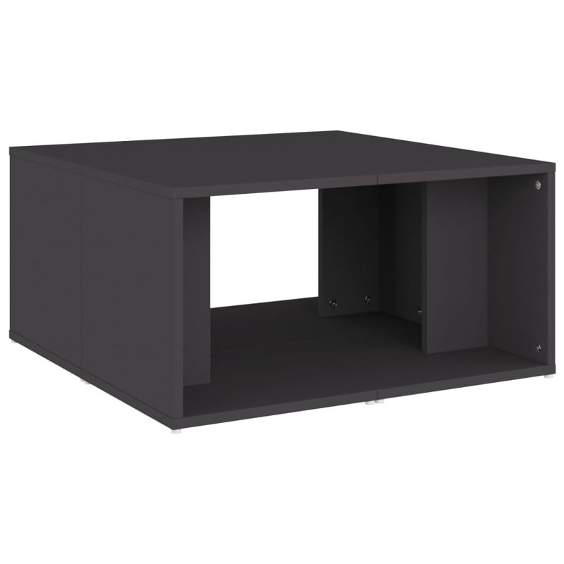 Godehard Extendable Floor Shelf Coffee Table with Storage, Grey