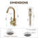 Circular Bathroom Sink Faucet Single-hole Single-handle With  Drain Assembly