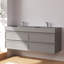 Meuble-lavabo mural double 59 po avec comptoir à surface solide 59 po-993722400