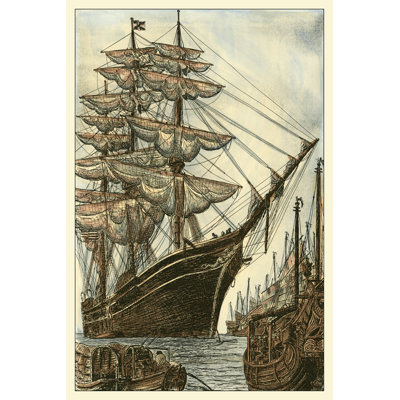 Printed Majestic Ship II (MP) by Vision Studio - Wrapped Canvas Painting