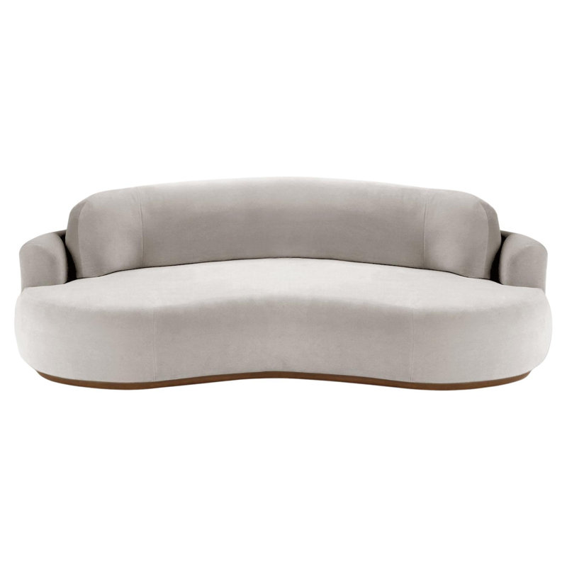 Canapé Nless, H 31 po x l 118 po x P 52 po, Paris souris velours, Brun