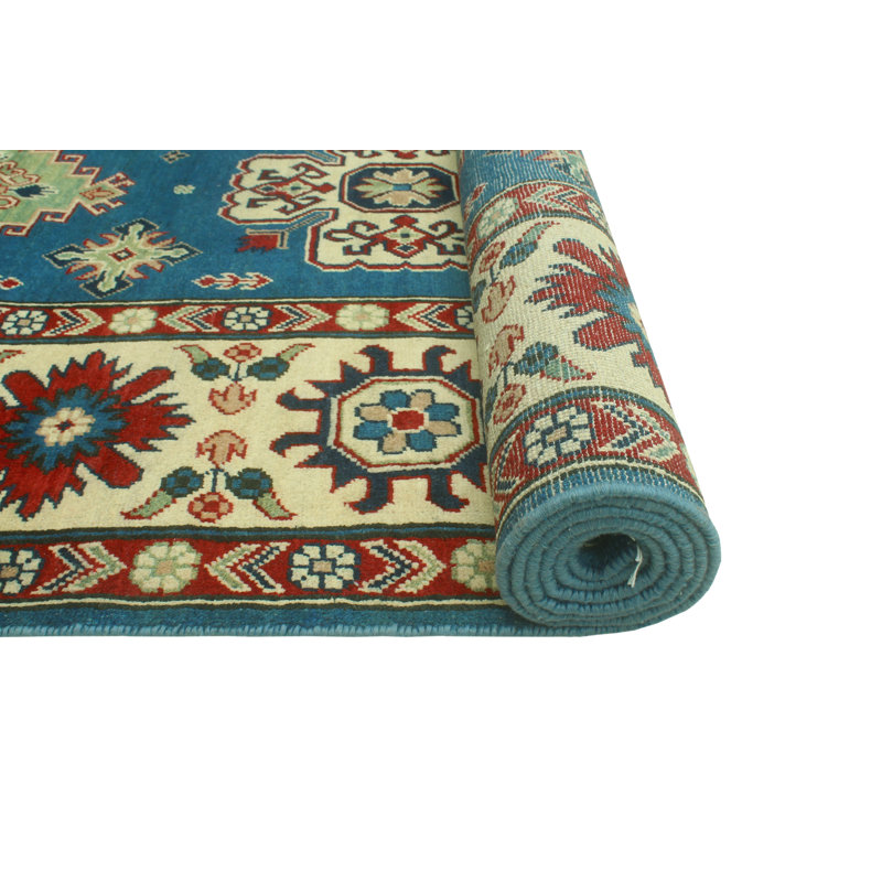 Cekaj One-of-a-Kind 8'4" X 11'9" 2022 Wool Area Rug Blue