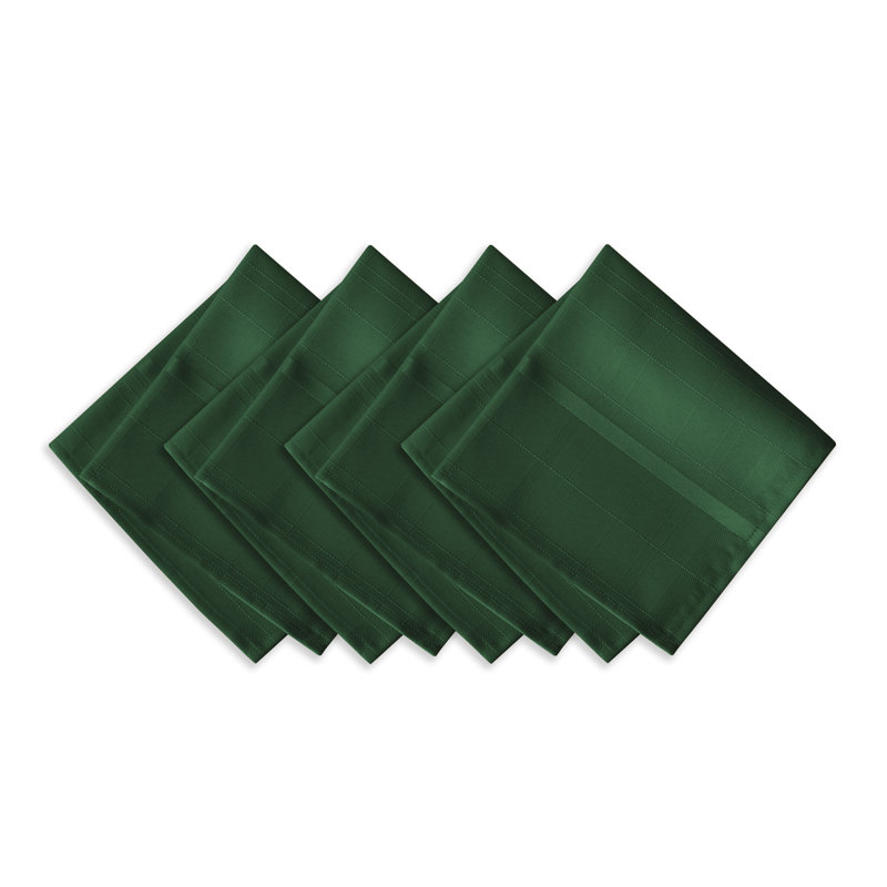 Ramiro Polyester Plaid Square Napkin, Holly Green