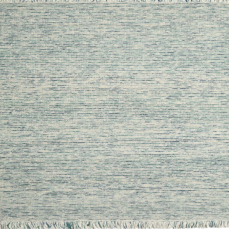 Tapis gris/bleu clair contemporaine, Carré 5 pi
