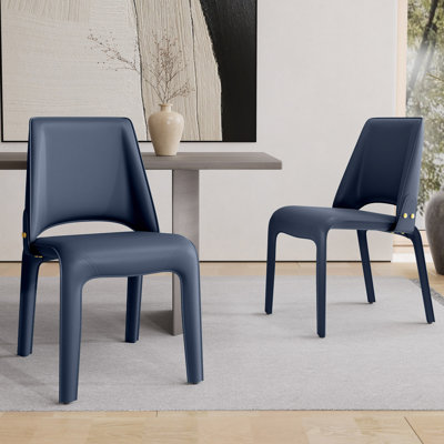 Chaise de salle à manger en cuir Saddle