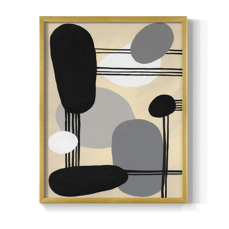 Interconnected Shapes I Framed Print - Solid Wood, 20" H x 16" W