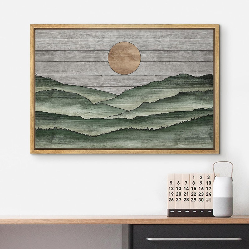 Reproduction d'art sur toile Western, H 16 po x l 24 po x P 1,5 po, Cadre naturel flottant