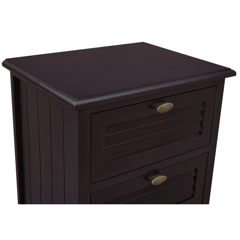 Commode décorative 5 tiroirs Dvorak, Espresso