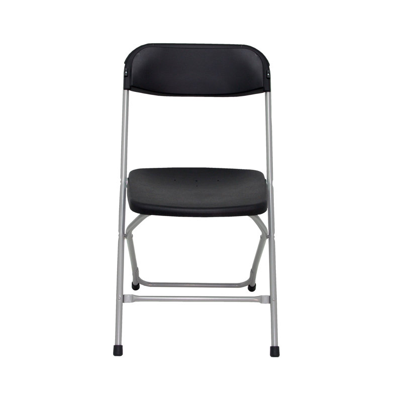 Plastic / Resin Padded Folding Chair Set, Black