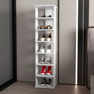 Modern Vertical Shoe Rack Organizer For Bedroom, Space-Saving Design With Ample Storage And Durable Construction