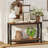 Aust 47.24'' Console Table, Wood And Metal Sofa Table For Living Room, Industrial 2 Tier Entryway Table For Hallway, Foyer, Front Door, Entrance-2088145436