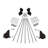 Walnut 8.92' 8-Step Wood Rolling Sunburst Wheel Ladder-79231895