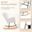 Chaise berçante de chambre de bébé avec dossier et accoudoirs confortables