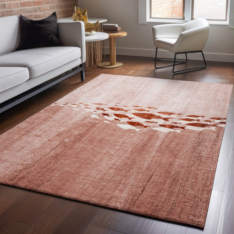 Tapis terre cuite lavable à la machine Premium Cerrito, Rectangle 10 pi x 14 pi