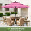 3 m 3-Tier Solar Patio Umbrella,32 LED Lights Patio Table Umbrellas With Tilt And Crank,8 Sturdy Ribs For Market, Beach, Pool, Garden, Deck, Backyard-1214795736