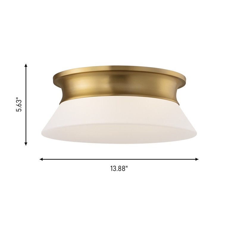 Dartmore 2 - Light Flush Mount, Burnished Brass