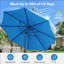 Parasol de marché 11 pieds avec manivelle, inclinable et pavillon résistant aux rayons UV pour les rassemblements extérieurs sans base