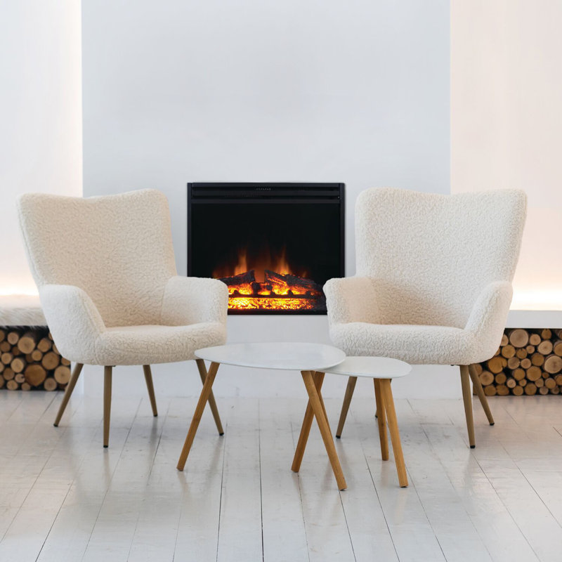 Cambridge Black Electric Fireplace Insert, 19.7" H x 22.8" W x 7.1" D