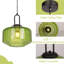 Luminaire suspendu en verre vert moderne à 1 lumière avec abat-jour en verre soufflé