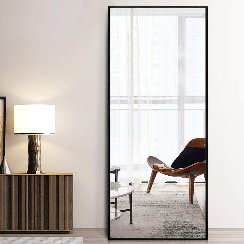 Metal Flat Mirror, Black