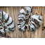 Ensemble de 2 décorations murales feuilles Monstera-499088822