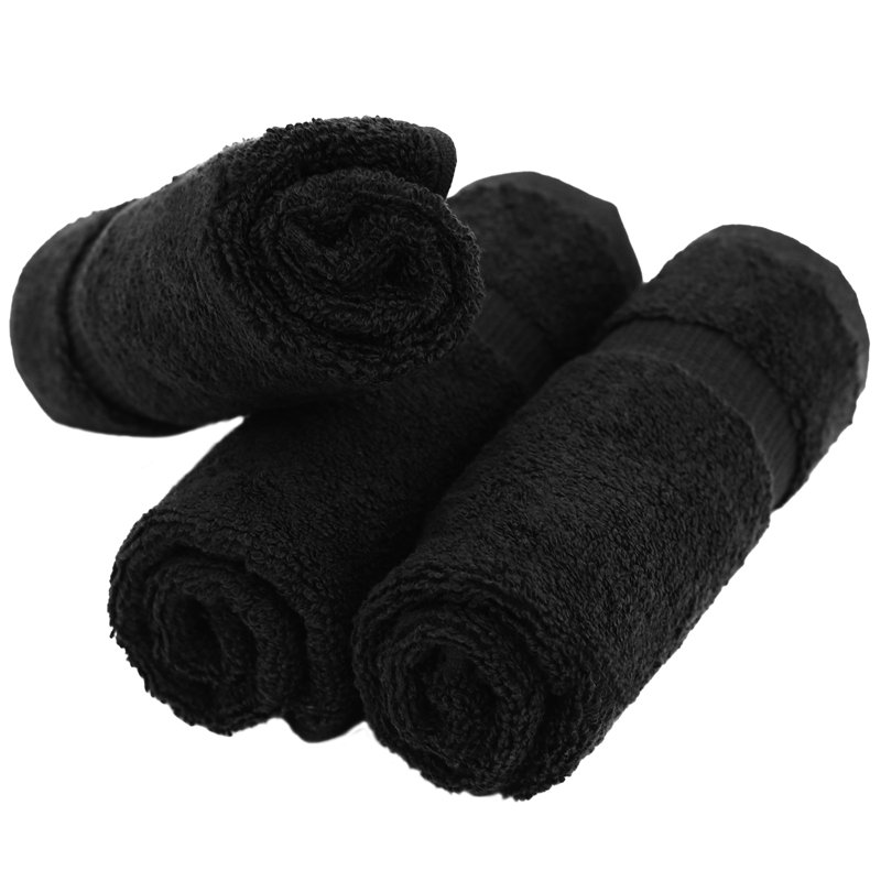 Ensemble de serviettes 100% coton, Noir