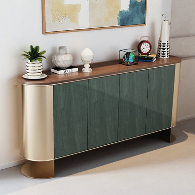 Meuble télé simple de style italien vert
