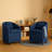 Modern Chenille Barrel Accent Chair with 360° Swivel Casters, Foam Cushion and Back Pillow-98938119