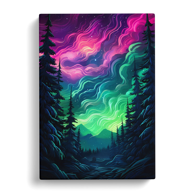 Aurora Borealis Line - No Frame Print, 50cm H x 35cm W x 3cm D