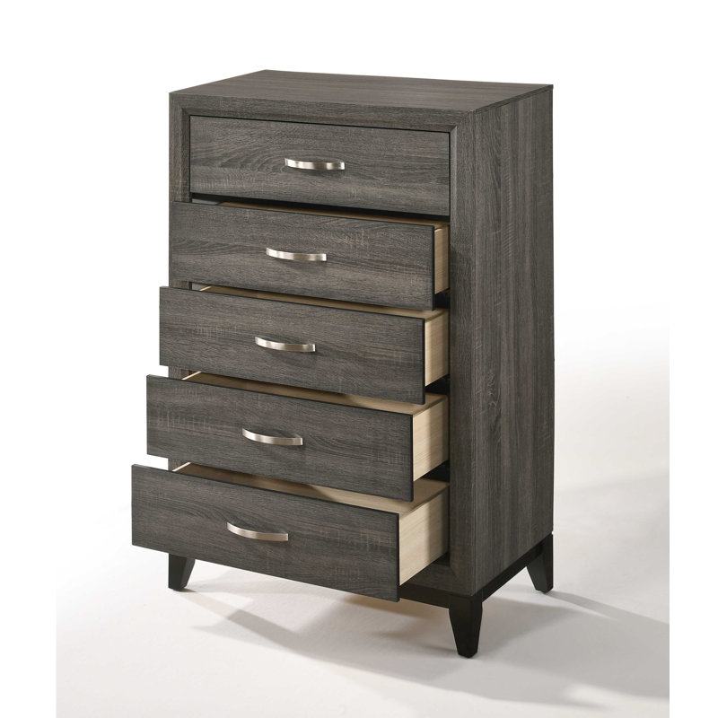 Hulme 31'' W 5 - Drawer Dresser, Light Gray